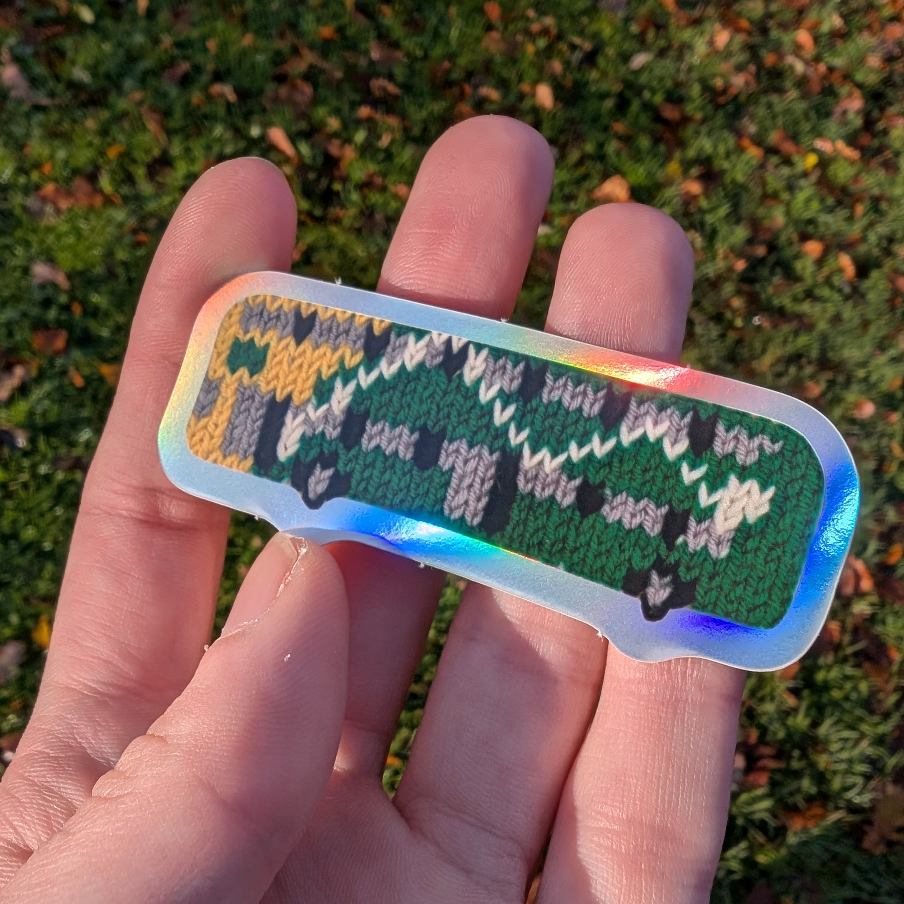 Green bus sticker – siobh's knits